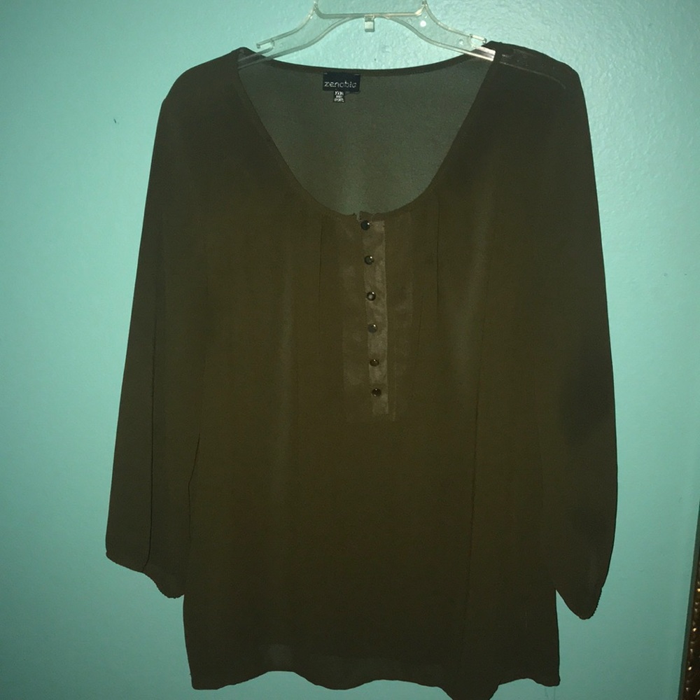 Olive Green Blouse